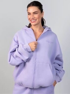 Comfrt Pastel Zip Hoodie Sweatshirt